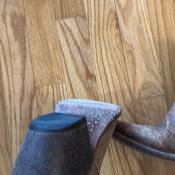 Lucchese sz 6 heeled low cowboy cowgirl boots Brown Leather Ankle good condition - Picture 5 of 7